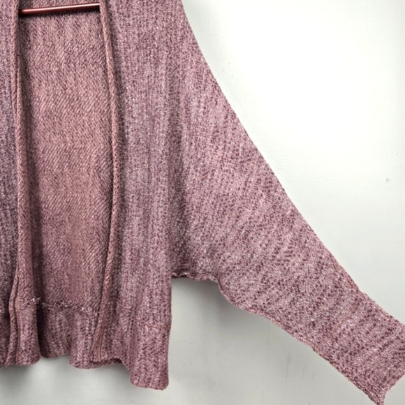 FREE PEOPLE Motions Open Dolman Sleeve Cardigan Sweater Burgundy Womens Size M - Picture 4 of 12